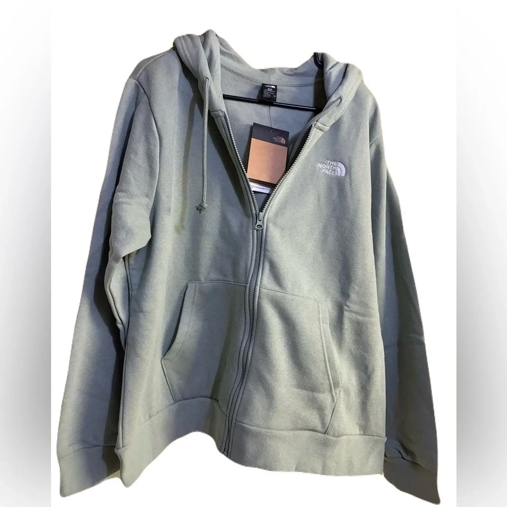 The North Face Light Green Zip-Up Hoodie XL. NWT